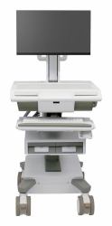 Ergotron M011-0101-120001-1-0 All-in-One PC/workstation mount/stand 19.5 kg White, Grey 61 cm [24"] (MOSAIC LCD CART - TIER 1 STD 2)