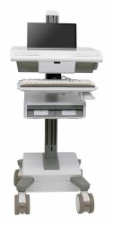 Ergotron M021-0101-120001-1-0 All-in-One PC/workstation mount/stand 19.5 kg White, Grey 43.2 cm [17"] (MOSAIC LAPTOP CART - TIER 1 STD 2)