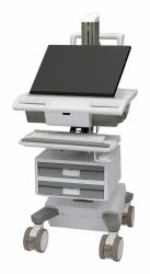 Ergotron M031-0101-111001-1-0 All-in-One PC/workstation mount/stand 19.5 kg White, Grey 61 cm [24"] (MOSAIC FLEX ARM CART - TIER 2 STD 1X1)