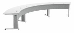 Middle Atlantic Products FM-TAR-1846430-D8W desk (FORUM TABLE IN ARC SHAPE 184 INCH WIDTH)