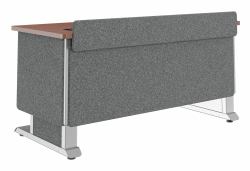 Middle Atlantic Products Forum™ Lectern, 60" Wide, Electrically Height Adjustable, Wilsonart® Biltmore Cherry, Magnesium Powdercoat, Charcoal Gray Felt with Power for Switzerland (FM LECTERN 602...