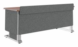 Middle Atlantic Products Forum™ Lectern, 72" Wide, Electrically Height Adjustable, Wilsonart® Biltmore Cherry, Magnesium Powdercoat, Charcoal Gray Felt with Power for France (FM LECTERN 7227 HTA...