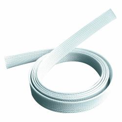 Braided sleeve 16-31mm, 50m - white, cable sock, Temp: - -50Â°C to +150Â°C - Warranty: 24M
