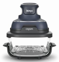Ninja CRISPi Single 3.8 L 1700 W Hot air fryer Blue, Grey, Transparent (Ninja FN101EUGY CRISPi 4-in-1 Tragbare Glas-HeiÃluftfritteuse Cyber Space)
