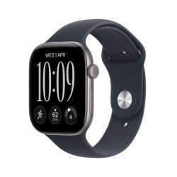 Apple Watch Series 12 GPS 46mm Space Grey Aluminium Case with Navy Blue Sport Band - M/L (AW S12 GPS 46 SG ALU N/BLU SB - M/L)
