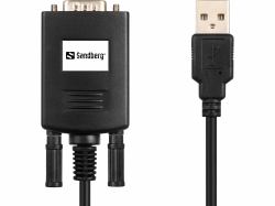 Sandberg USB to Serial Link (USB to Serial Link - USB to Serial Link [9-pin], - PL-2303TA, Black, Blister, 400 mm, 35 mm, 15 mm - Warranty: 60M)