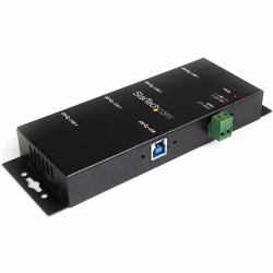 StarTech.com 4-Port USB 3.0 Hub - 5Gbps - Metal Industrial USB-A Hub - Wall or Desk Mountable USB Data Hub - TAA Compliant USB Expander Hub (MOUNTABLE 4-PORT RUGGED INDUSTRIAL U)