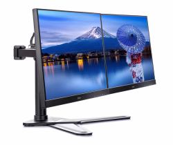 iiyama DS1002D-B1 monitor mount / stand 81.3 cm [32"] Desk Black (Iiyama DS1002D-B1 Flexible desk mount)