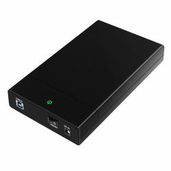 CoreParts K3568 storage drive enclosure Black (3.5" USB 3.0 SATA Enclosure EU - Support all SATA HDD up to - 10TB Slide type, LED indicator, Easy to open and close. Super speed up to - Warranty: 12M)