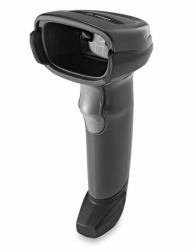 Zebra DS2208, SR, 1D/2D, 645nm, Roll 0-360°, Skew ± 65°, Pitch ± 65°, IP42, 161.6g, Black, Wired, USB/RS-232/RS-485/Keyboard Wedge (Zebra DS2208-SR Handheld Scanner - USB - Stand)