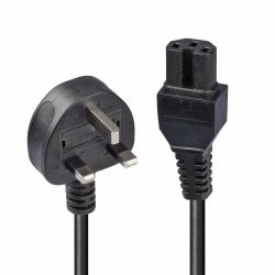 Lindy 2m Mains UK 3 Pin Plug to Hot Conditioned IEC C15 Power Cable  Kettle Lead (2MMAINSPOWERCABLEUK3PINPLUGTOIECC15)