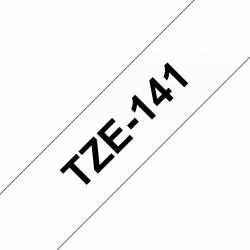 Brother TZE-141 label-making tape Black on transparent (LAMINATED TAPE 18MM - FOR PTS BLACK ON CLEAR)