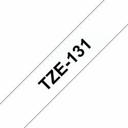 Brother Labelling Tape 12mm (TZE-131 LAMINATED TAPE 12MM 8M - BLACK ON CLEAR)