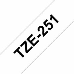 Brother TZE-251 label-making tape Black on white (TZE-251 LAMINATED TAPE 24MM 8M - BLACK ON WHITE)