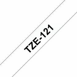 Brother TZE-121 label-making tape (OEM Brother TZE121 Black On Clear Label Tape 9mmx8m)