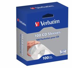 Verbatim CD Sleeves [Paper] 100pk (Verbatim [49976] CD Paper Sleeves 100-Pack)