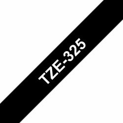 Brother TZE-325 label-making tape TZ (TZE-325 LAMINATED TAPE 9MM 8M - WHITE ON BLACK)