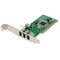 StarTech.com 4 port PCI 1394a FireWire Adapter Card - 3 External 1 Internal (3 PORT PCI 1394A FIREWIRE - ADAPTER CARD)