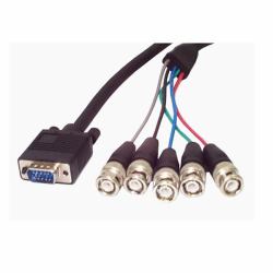 StarTech.com 6 ft Coax HD15 VGA to 5 BNC Monitor Cable – M/M (6FT VGA MONITOR CABLE HDDB15M - TO 5 BNC)