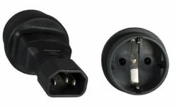 Microconnect PE14CEEAD power plug adapter C14 Type F Black (Power Adapter C14 - Schuko M-F - IEC 60320-C14 - CEE 7/7 M-F - Black - Warranty: 300M)