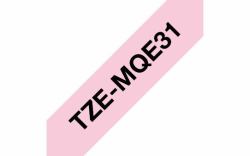 Brother TZEMQE31 label-making tape Black on pink TZe (12MM BLACK ON PASTEL PINK LABEL TAPE)