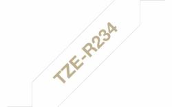 Brother TZE-R234 label-making tape Gold on white (Brother TZe-R234 - bÃ¥ndtape - 1 kasset)