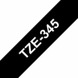 Brother Laminated tape 18mm (TZE-345 LAMINATED TAPE 18MM 8M - WHITE ON BLACK)