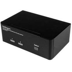 StarTech.com 2-Port DisplayPort Dual-Monitor KVM Switch - 4K 60Hz (4K DUAL-MONITOR KVM SWITCH FOR - DISPLAYPORT COMPUTERS MONITORS)
