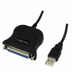 LogiLink UA0054A parallel cable Black 1.8 m (USB 1.1 cable, USB-A/M to - DB25/M, bidirect, black, 1.8 - m UA0054A, Type A, D-Sub 25-pin, Male/Male, 1.8 m, Black - Warranty: 48M)