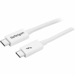 StarTech.com Thunderbolt 3 Cable - 20Gbps - 1m - White - Thunderbolt, USB, and DisplayPort Compatible (1M THUNDERBOLT 3 CABLE USB C - 20GBPS TB3/USBC DISPLAYPORT CORD)