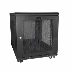 StarTech.com 4-Post 12U Server Rack Cabinet, Lockable 19" Data Rack Cabinet for Computer / AV / IT Equipment, Office / Home Network Rack with Casters & Adjustable Mounting Rails (SERVER RACK CABINE...