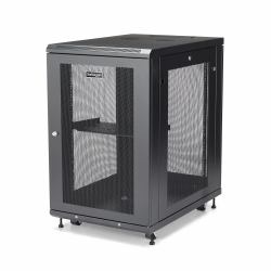 StarTech.com 4-Post 18U Server Rack Cabinet, Lockable 19" Data Rack Cabinet for Computer / AV / IT Equipment, Office / Home Network Rack with Casters & Adjustable Mounting Rails (18U AV RACK CABINE...