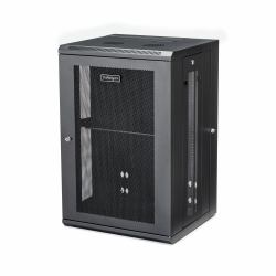 StarTech.com 4-Post 18U Wall Mount Network Cabinet with 1U Shelf, 19" Hinged Wall-Mounted Server Rack for Data / AV / Electronics / Computer Equipment, Flexible Vented Rack Enclosure (WALL MOUNT NE...