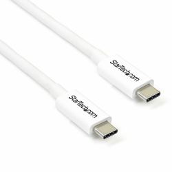 StarTech.com Thunderbolt 3 Cable - 20Gbps - 2m - White - Thunderbolt, USB, and DisplayPort Compatible (2M THUNDERBOLT 3 CABLE USB C - 20GBPS TB3/USBC DISPLAYPORT CORD)