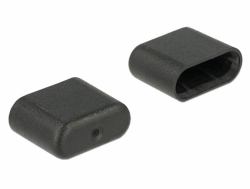 DeLOCK 64008 socket safety cover USB Type-C Black 10 pc[s] (Delock Dust Cover for USB Type-C Male)