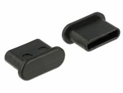 DeLOCK 64014 socket safety cover USB Type-C Black 10 pc[s] (Delock Dust Cover for USB Type-C Femal)