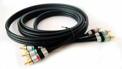 Kramer Electronics 3 RCA, 10.7m component [YPbPr] video cable Black (3 RCA Cable - 3 RCA Cable)