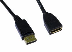 Cables Direct 2m DisplayPort M/F Black (CDL 2m DisplayPort Extension Cable)