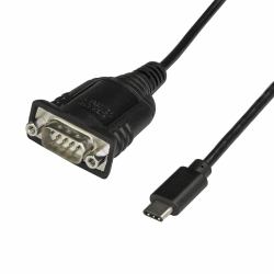StarTech.com USB C to Serial Adapter Cable with COM Port Retention - 16" [40cm] USB Type C to RS232 [DB9] Serial Converter Cable - For PLCs, Scanners, Printers - Windows/Mac/Linux (USB C TO SERIAL ...