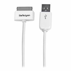 StarTech.com 1m [3 ft] Apple 30-pin Dock Connector to USB Cable for iPhone / iPod / iPad with Stepped Connector (Startech Apple 30-pin Dock Connector to USB Cable iPhone iPod iPad - Charging / data...
