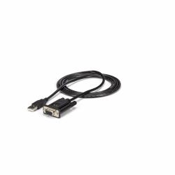 StarTech.com 6ft [1.8m] 1-Port USB to Serial RS232 Adapter, FTDI DB9 Serial DCE Adapter Cable, Null Modem, USB 2.0 - TAA (USB TO NULL MODEM RS232 DB9 - SERIAL DCE ADAPTER CABLE W/ FTDI)
