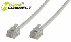 Microconnect MPK102 telephone cable 2 m White (Modular Straight RJ12 6C/6P 2m - White - Warranty: 300M)