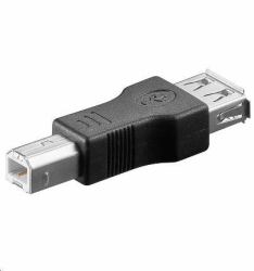 Microconnect USBAFB cable gender changer USB B USB A Black (Adapter USB A - B F-M - USB 2.0 Hi-Speed Adaptor - Warranty: 300M)