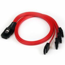 StarTech.com 50cm SFF-8087 to 4x SATA - Internal Mini SAS to SATA Reverse Cable (50CM SFF8087 MINI SAS TO 4X SAT - - SERIAL ATTACHED SCSI TO SATA)