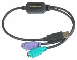 Datalogic ADP-203 Wedge to USB Adapter PS/2 cable 0.5 m 2x 6-p Mini-DIN USB A Black (DL ADP-203 WEDGE TO USB - ADAPTER)